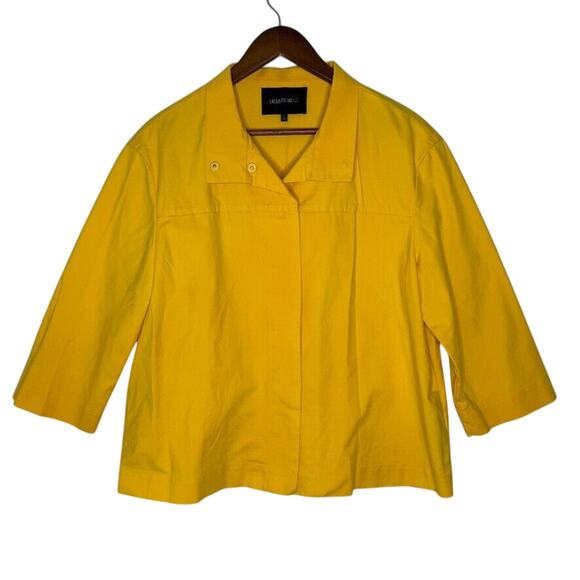 Lafayette 148 Women's Yellow Jacket Size L Minimalist Spring Lightweight - Picture 1 of 7